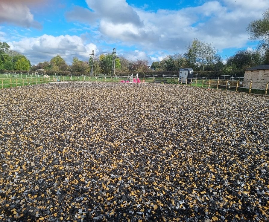 an image of a riding arena surface sat on top of sand supplied by your local aggregates supplier